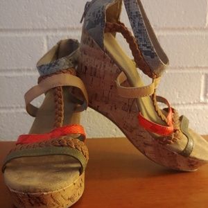 Strappy Wedge Sandals